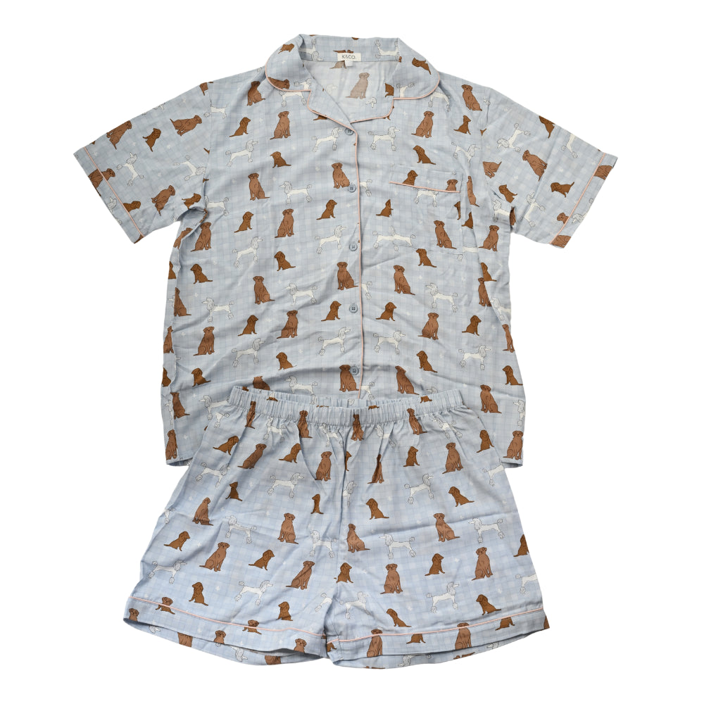 K&Co Short Pyjama Set Size Large  - SLEEPY PUPS